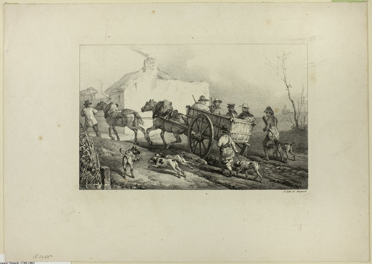 Caçadoras de Emile Jean Horace Vernet