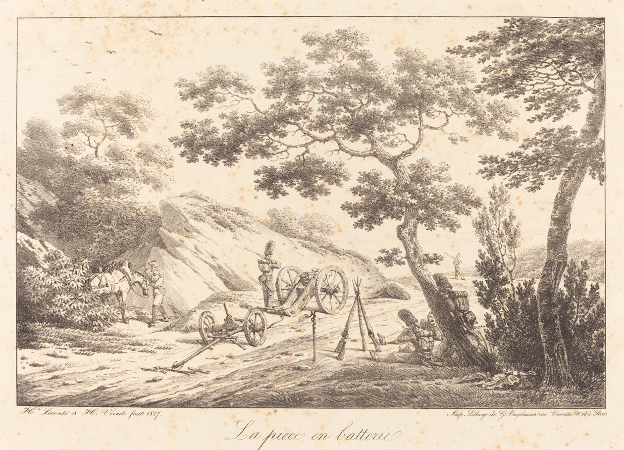 A peça na bateria de Emile Jean Horace Vernet