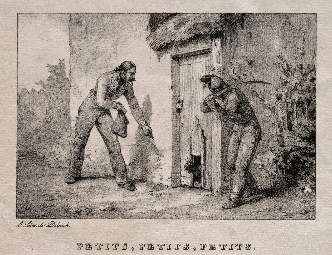 Marauders Marauders. Pequenos! Pequenos! Pequeno! de Emile Jean Horace Vernet