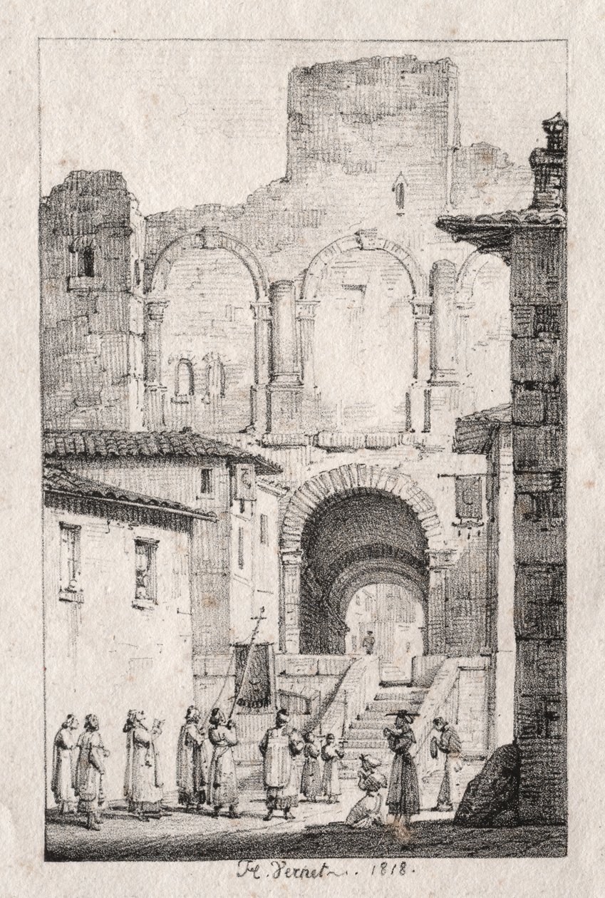 Procissão em Arles de Emile Jean Horace Vernet