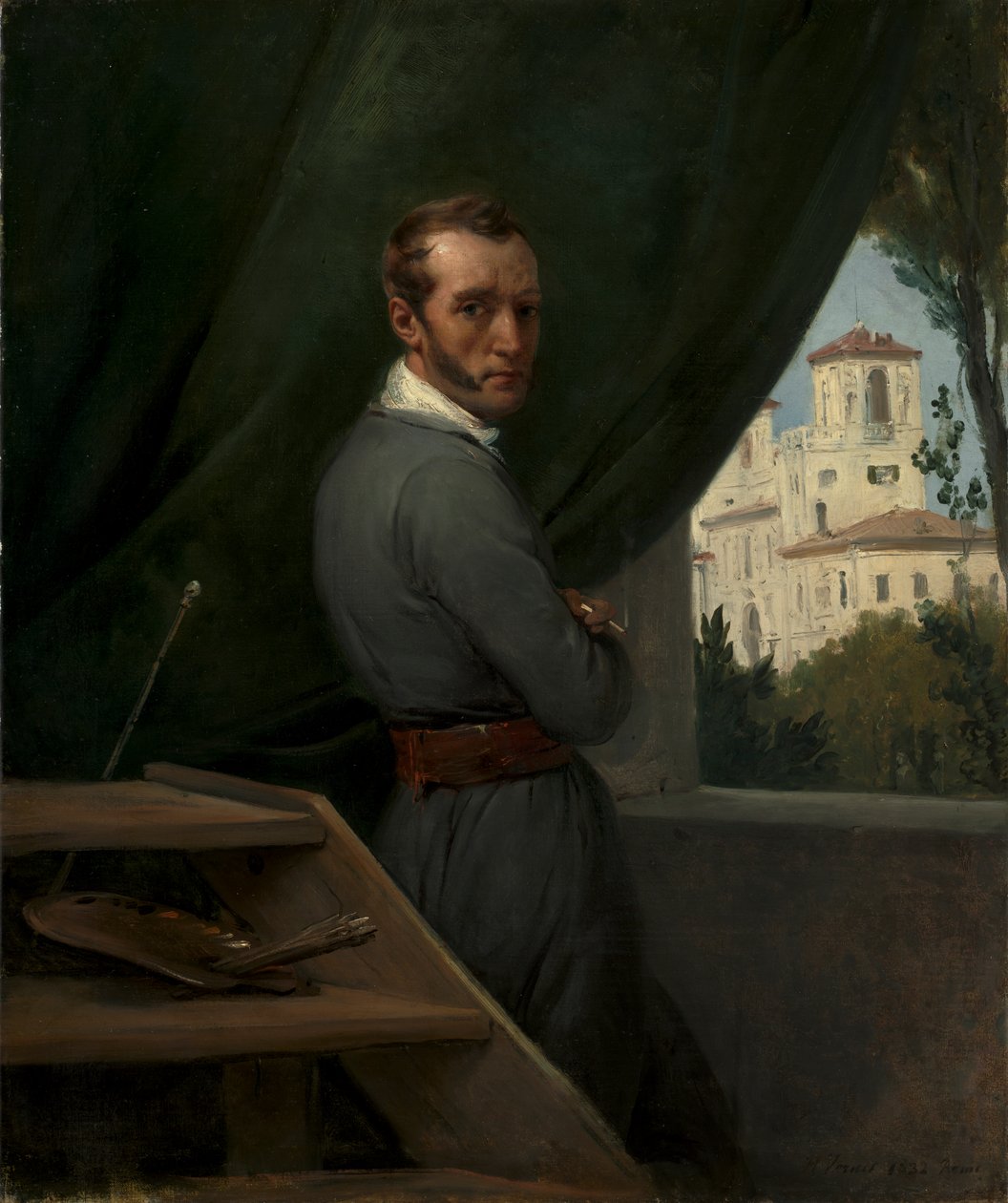 Autorretrato em Roma de Emile Jean Horace Vernet