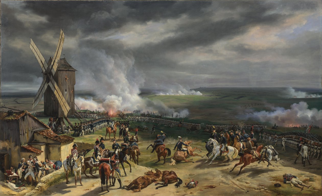 A Batalha de Valmy, 20 de setembro de 1792 de Emile Jean Horace Vernet