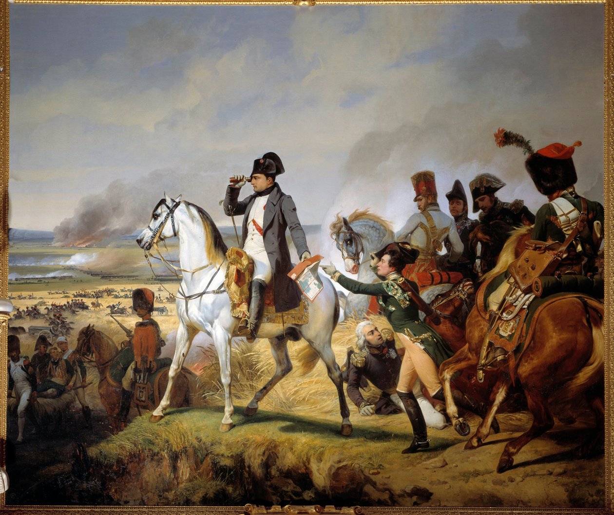 A Batalha de Wagram em 6 de julho de Emile Jean Horace Vernet