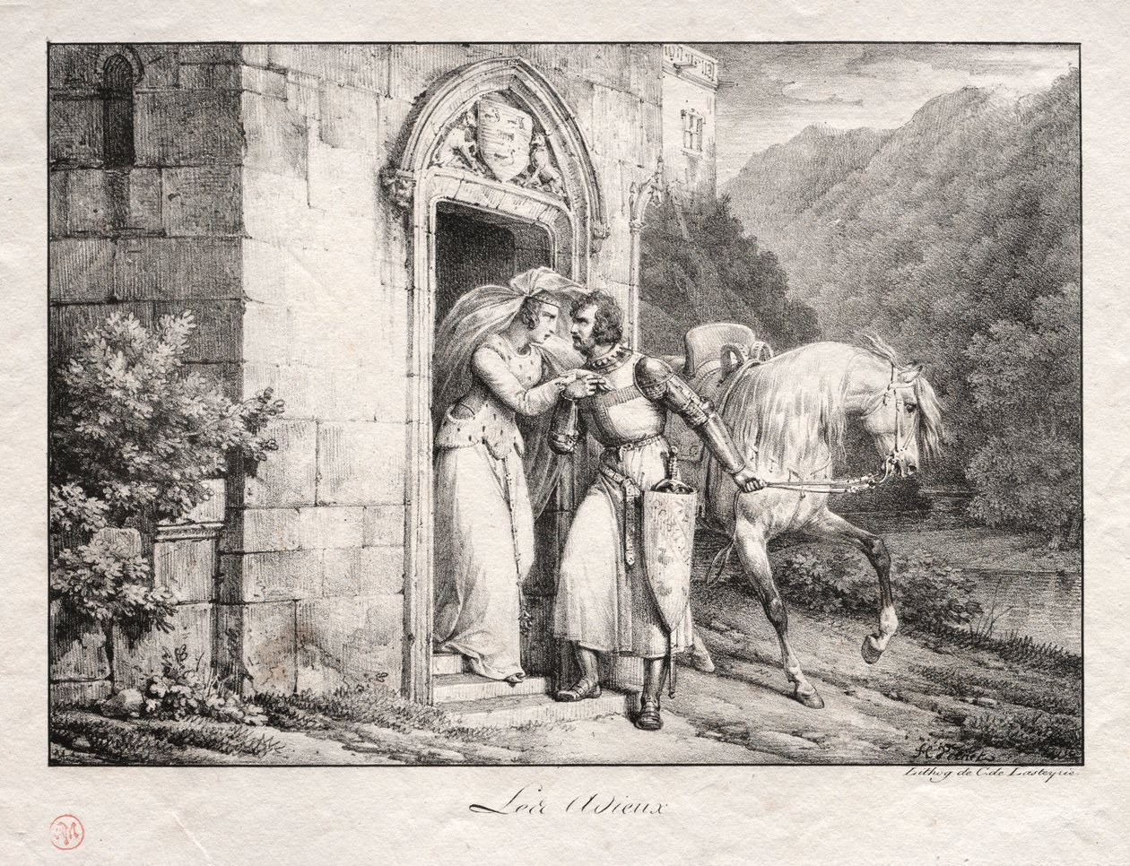 As despedidas. de Emile Jean Horace Vernet
