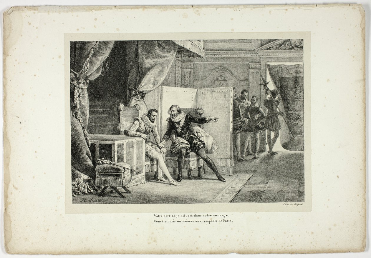 O vosso destino", disse eu, "reside na vossa coragem... de Horace Vernet