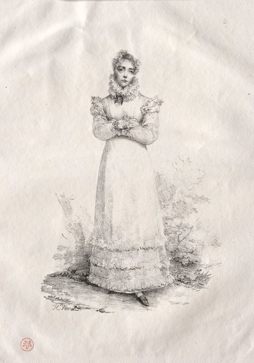Jovem de pé. de Emile Jean Horace Vernet