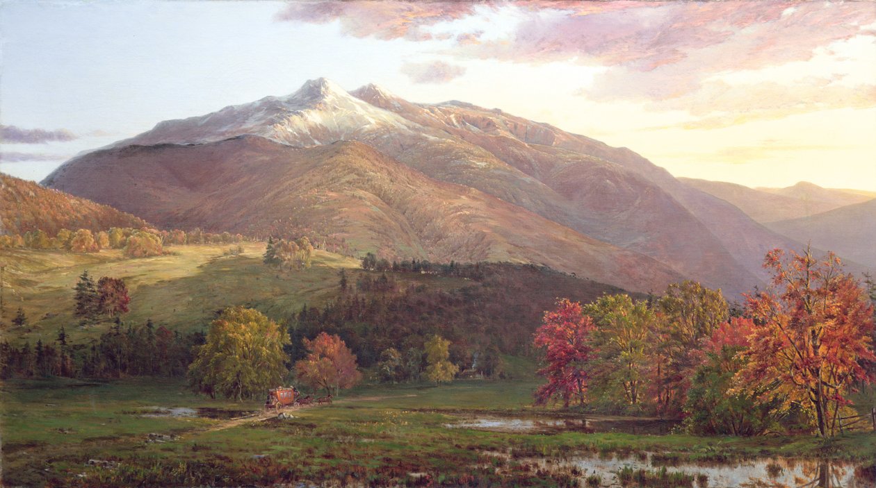 Monte Monroe e Adams, c.1874 óleo no painel de Horace Wolcott Robbins