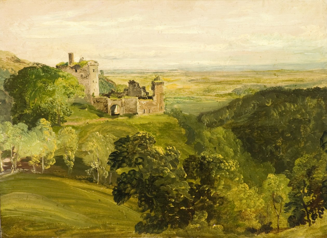 Castle Campbell (óleo sobre tela) de Horatio McCulloch