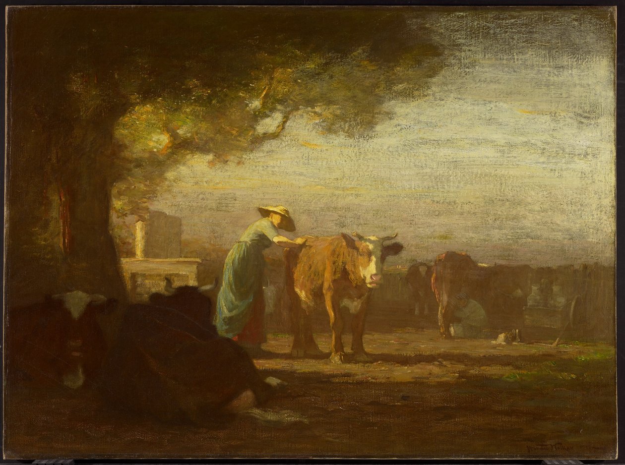 O Milkyard, c.1908 de Horatio Walker