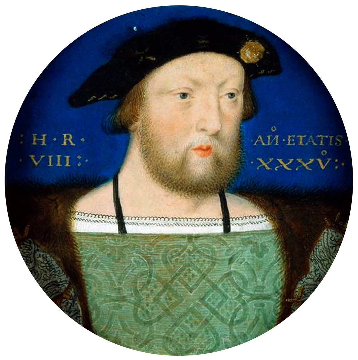 Retrato do rei Henrique VIII da Inglaterra, c. 1525 de Lucas Horenbout or Hornebault