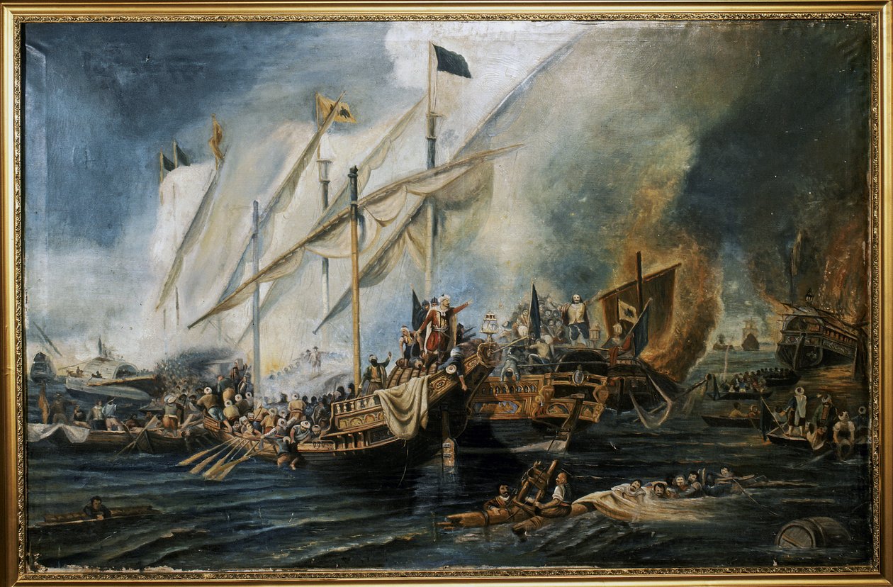 OTTOMAN EMPIRE: Batalha de Preveza de Hovhannes Umed Behzad