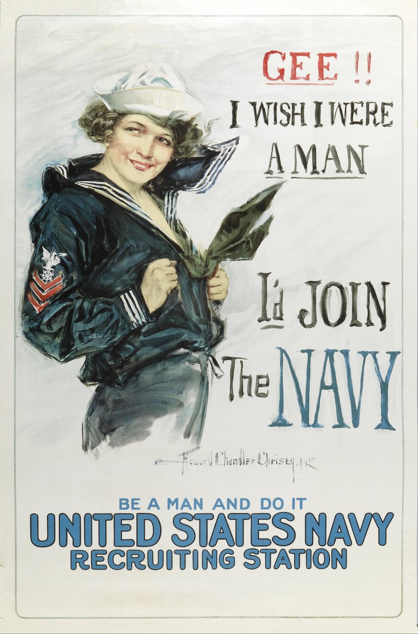 Gee, eu gostaria de ser um homem, eu me juntaria à marinha de Howard Chandler Christy