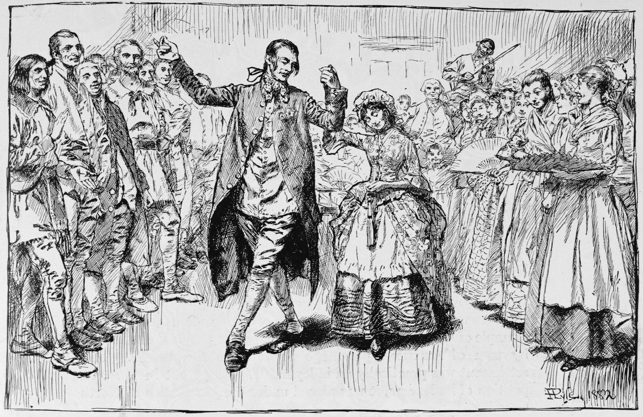 Um casamento de Kentucky, ilustração de &39;Building the Nation&39; por Charles Carleton Coffin, 1883 de Howard Pyle