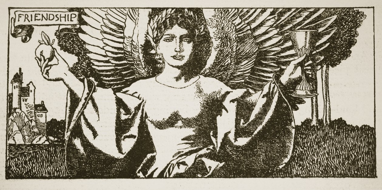 Amizade, ilustração de &39;A história dos campeões da mesa redonda&39; de Howard Pyle