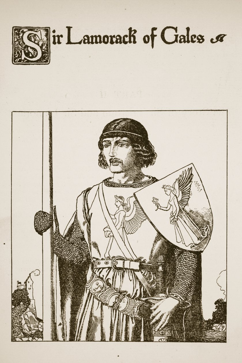 Sir Lamorack de Gales, ilustração de &39;A história dos campeões da mesa redonda&39; de Howard Pyle