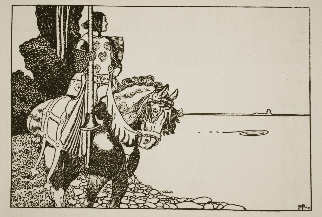 A História de Sir Pellias, ilustração de "A História do Rei Arthur e seus Cavaleiros", 1903 de Howard Pyle