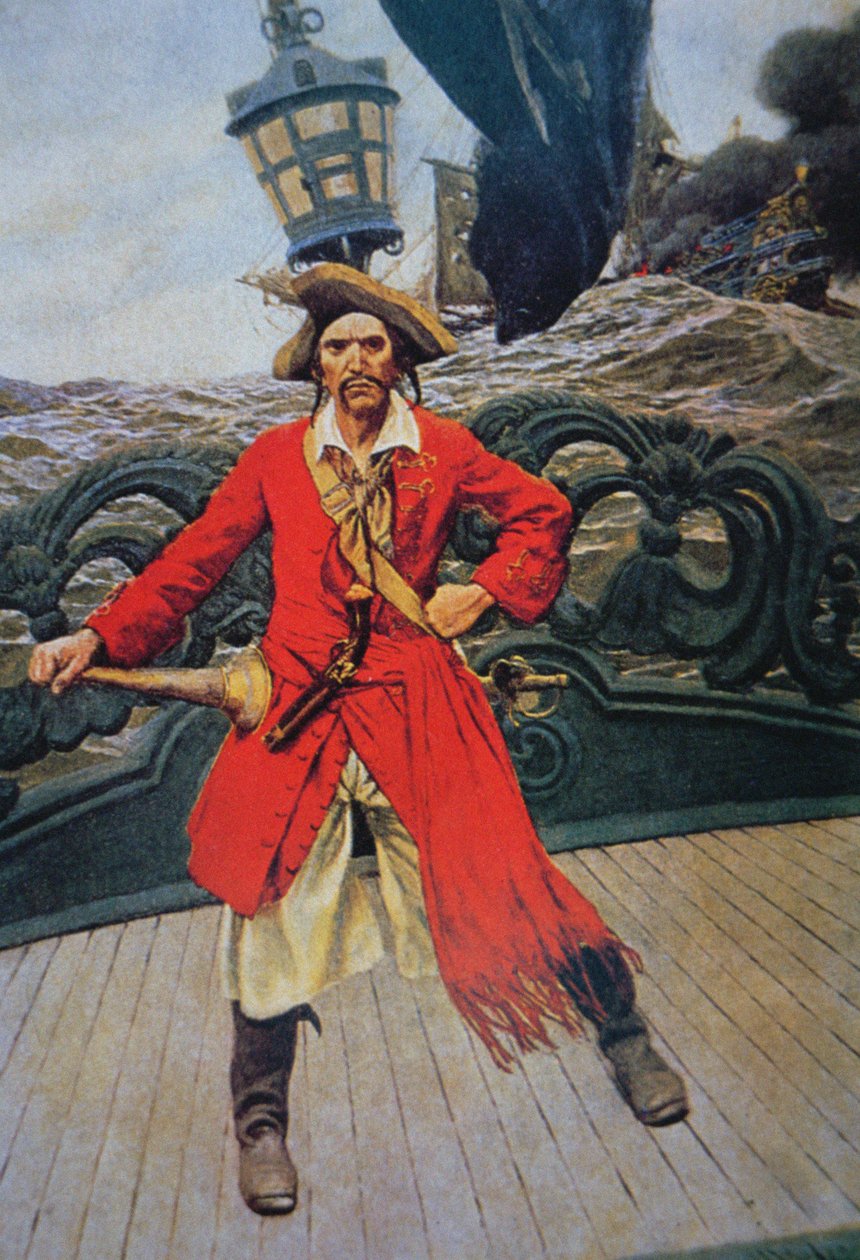 Um Chefe Pirata (cor litho) de Howard (after) Pyle