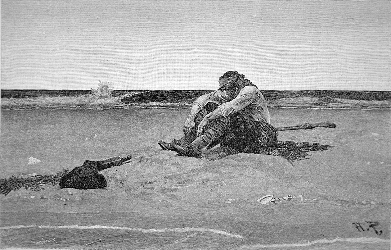 Pirata Marooned on a Desert Isle de Howard (after) Pyle