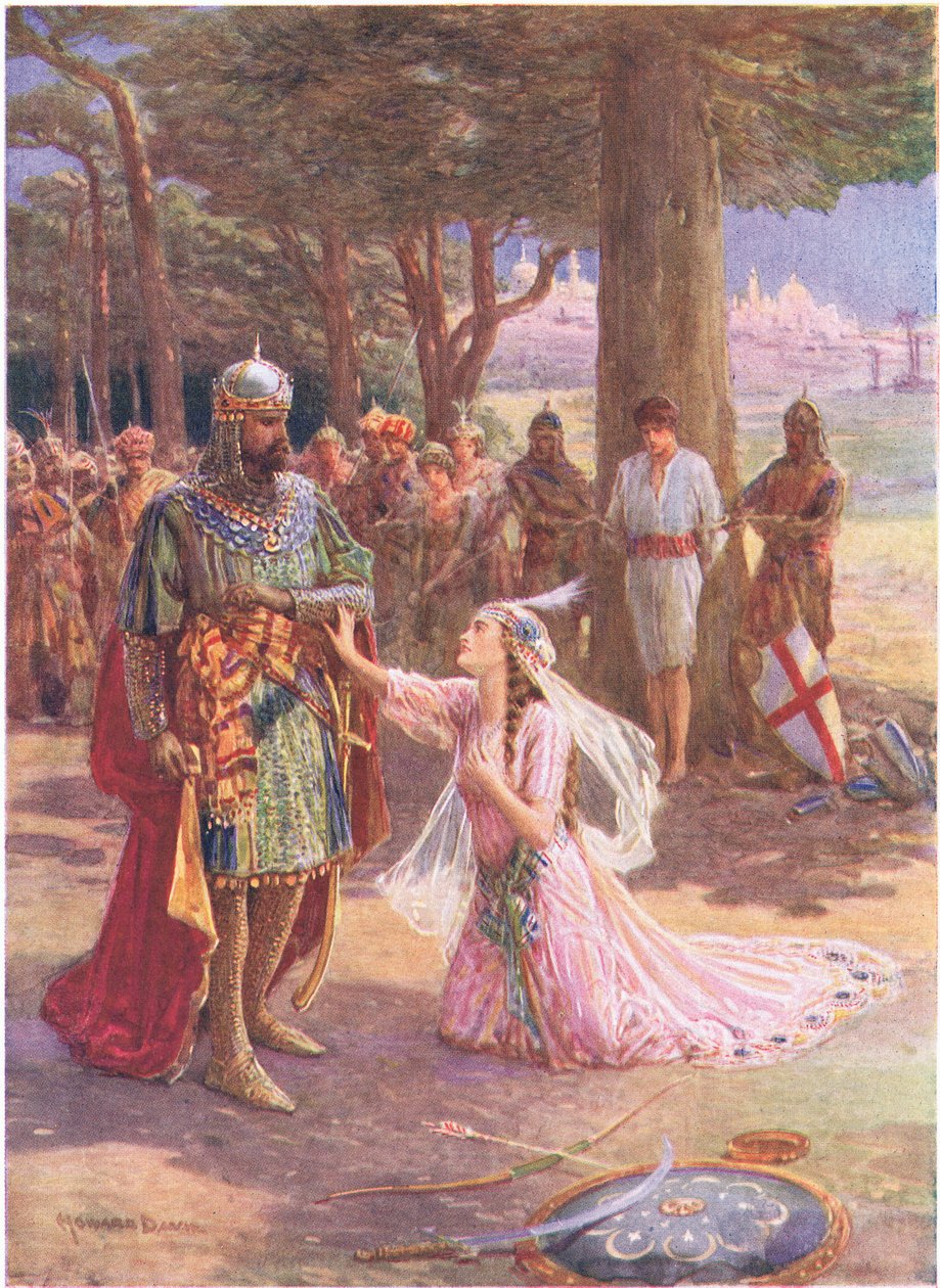 A princesa se aproximou de seu pai, de 
