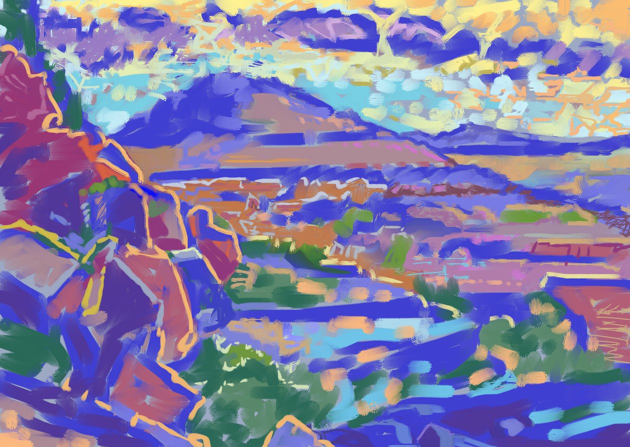 Terra e Luz, Sedona (arte de computador) de Howard Ganz