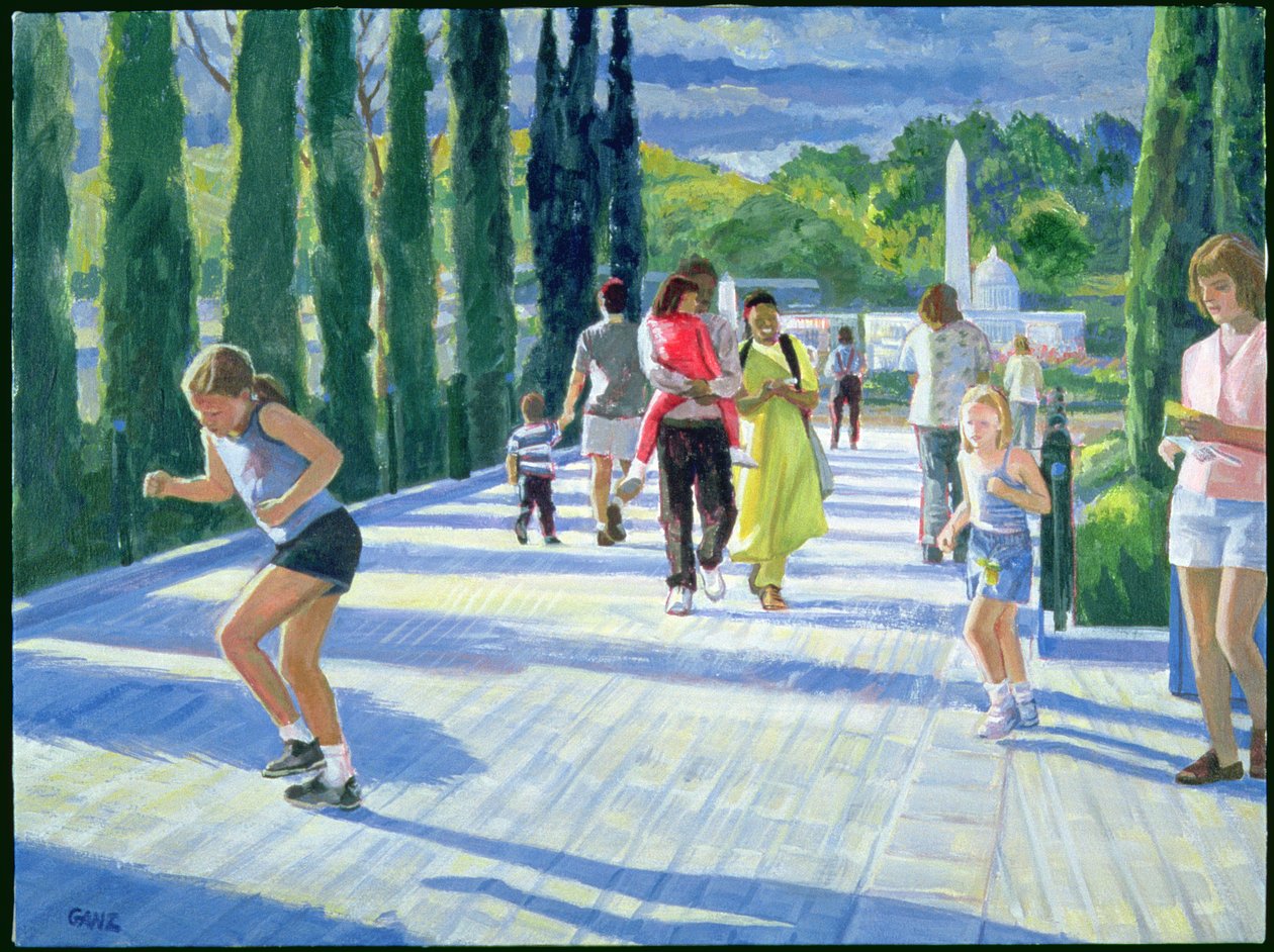 Spaceport, Legoland, 2000 (acrílico sobre tela) de Howard Ganz