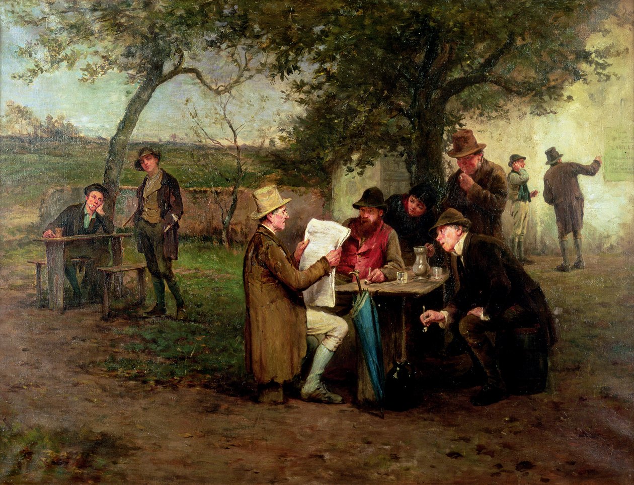 Lendo as notícias; A proclamação da liga da terra de Howard Helmick