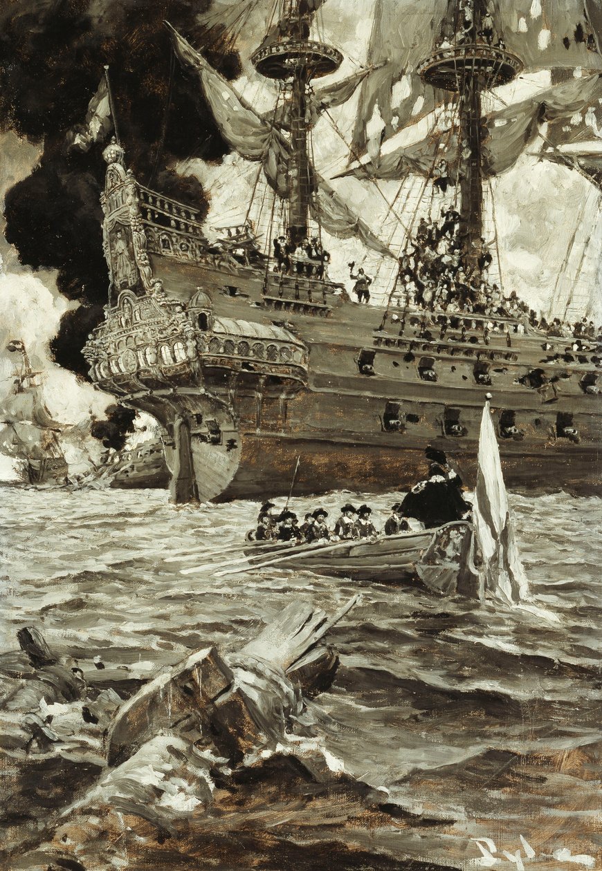 Uma transação de negócios: o almirante veio em seu show de estado, de Howard Pyle