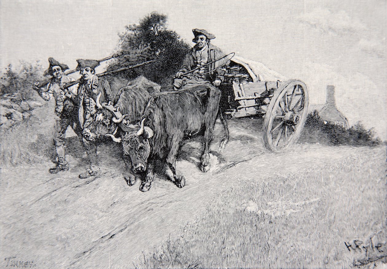 Trazendo o pó para Bunker Hill de Howard Pyle