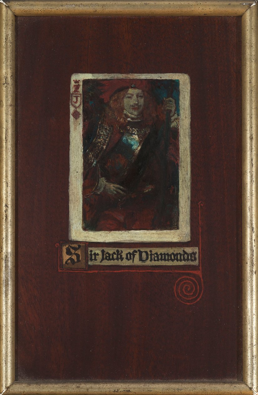 Sir Jack of Diamonds (óleo no painel) de Howard Pyle