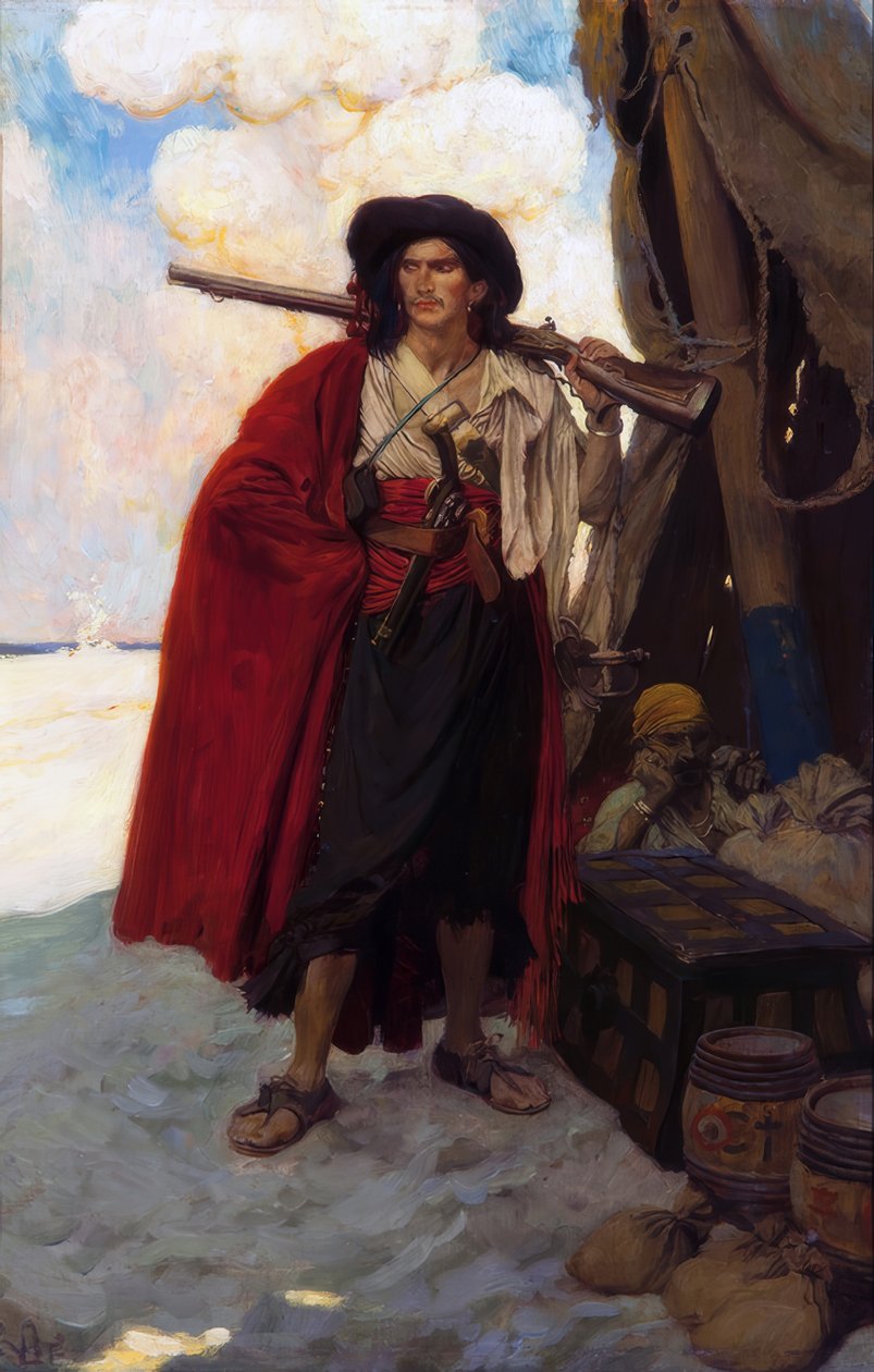 O Buccaneer era um tipo pitoresco de Howard Pyle