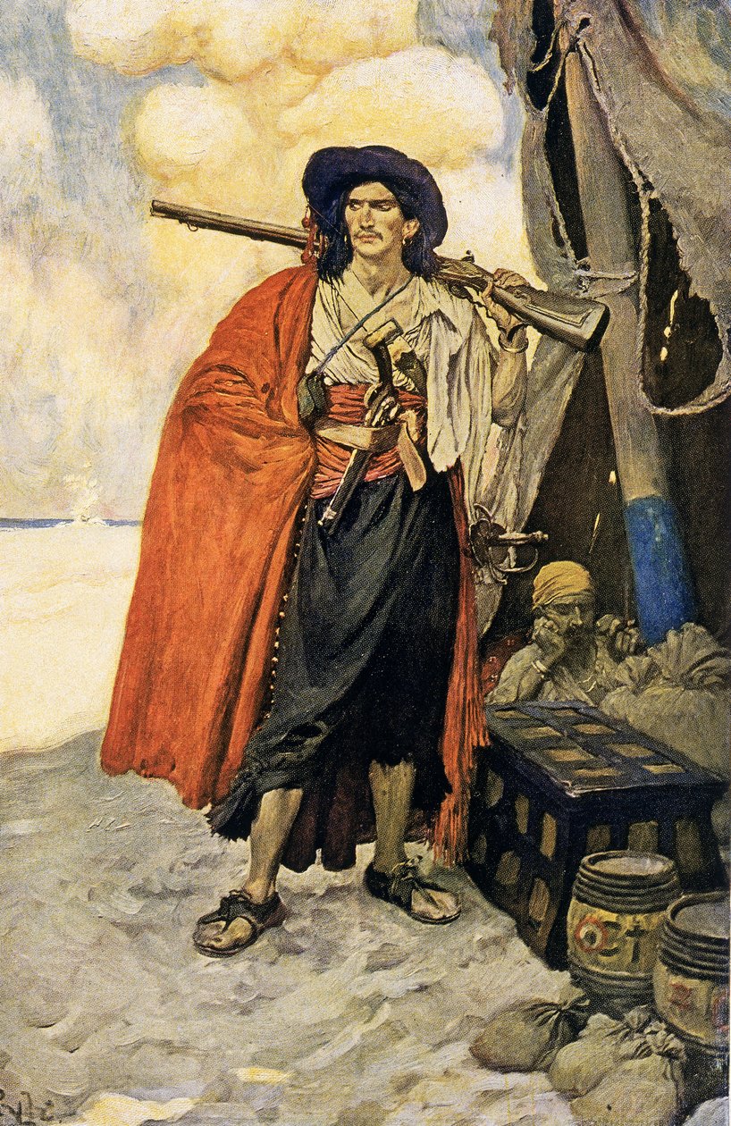 O Bucaneiro era um Companheiro Pitoresco, início do século XX (ilustração de livro) de Howard Pyle