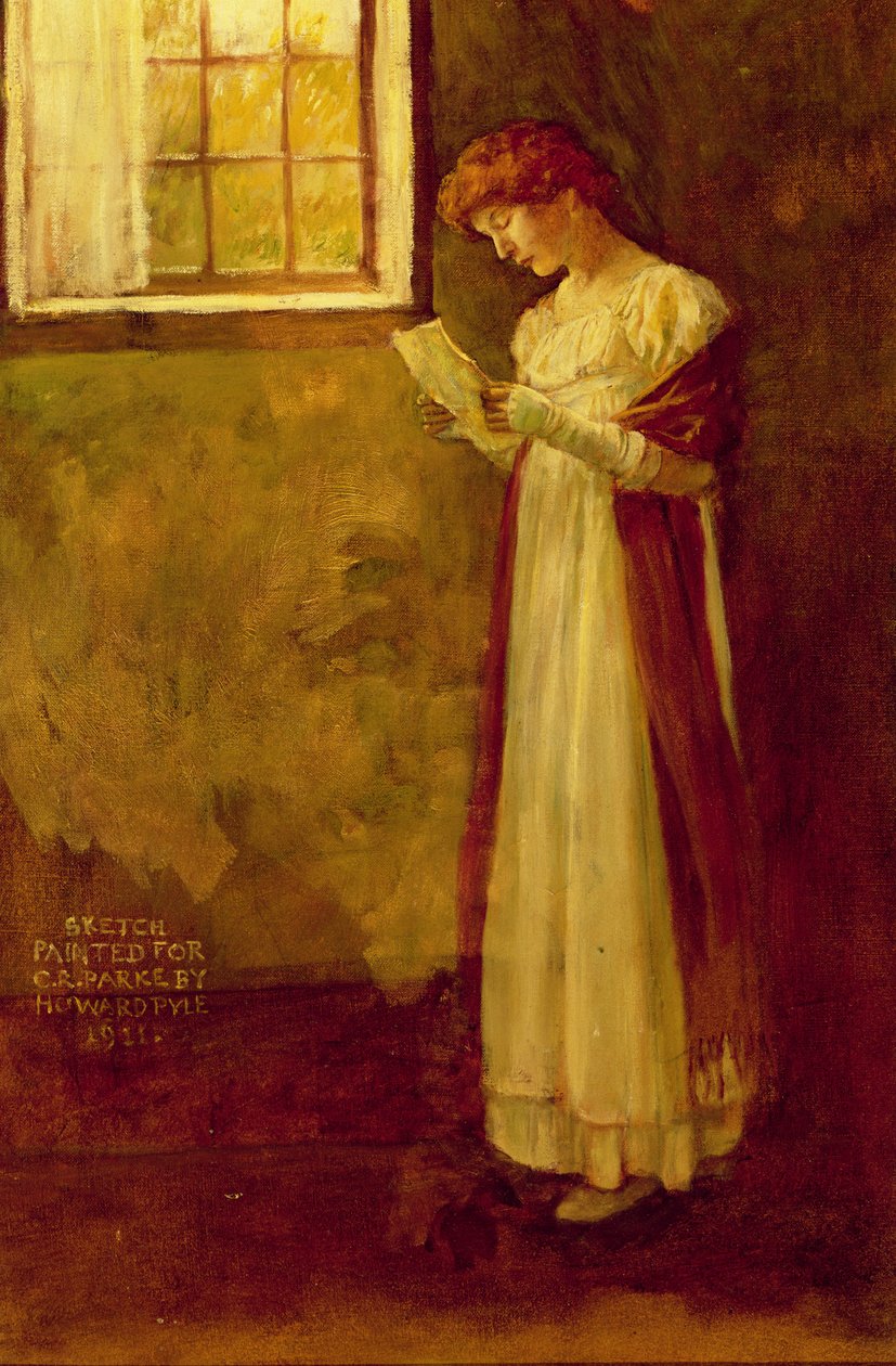 Sem título (Mulher por uma janela) de Howard Pyle