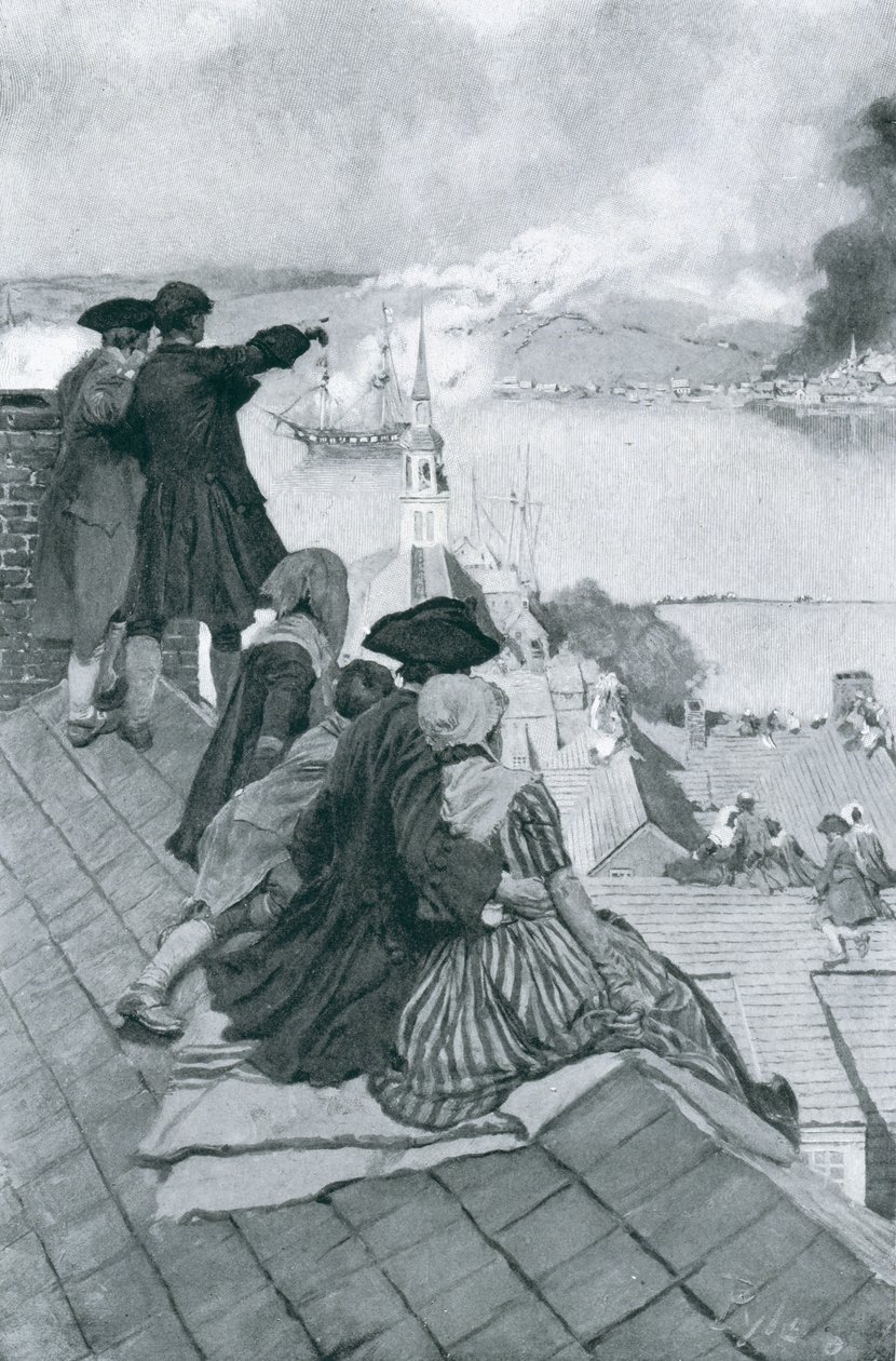 Olhando a luta no monte de depósito, ilustração das "colônias e nação" por Woodrow Wilson, bar. na revista Harper&39;s, 1901 de Howard Pyle