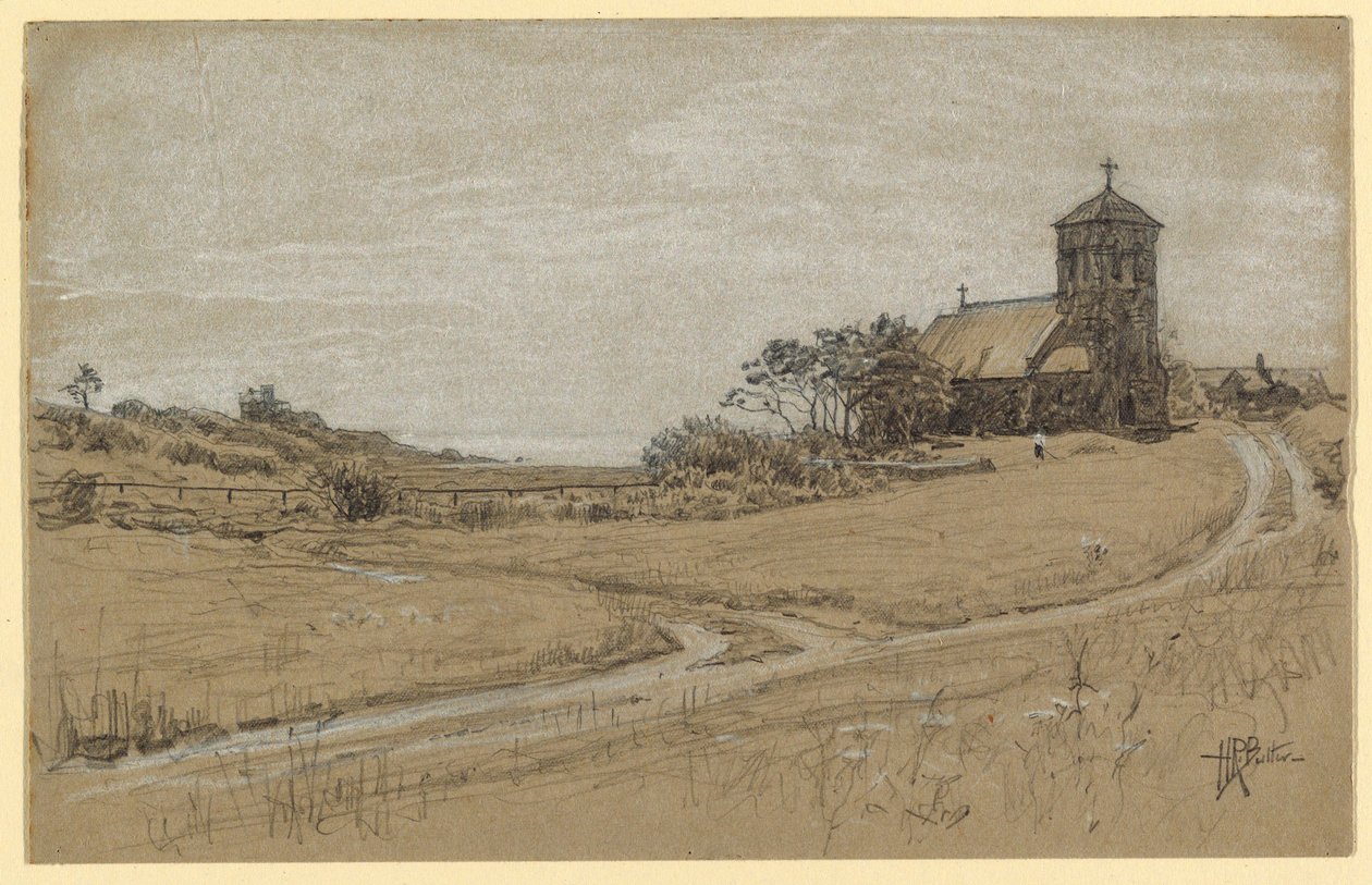Desenho, Paisagem, 1880-90 de Howard Russell Butler