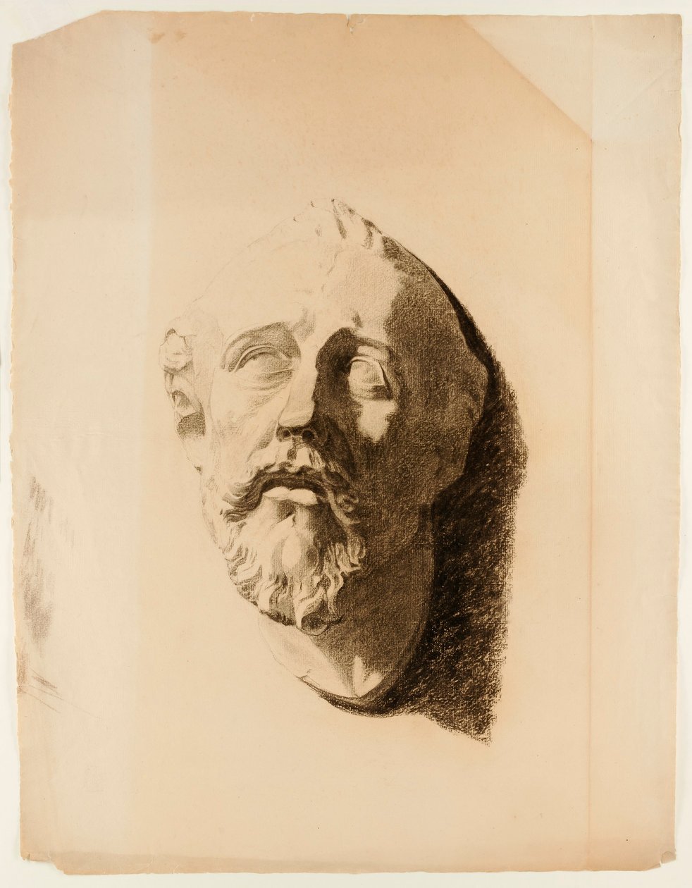 Desenho de molde de cabeça de homem de Howard Russell Butler