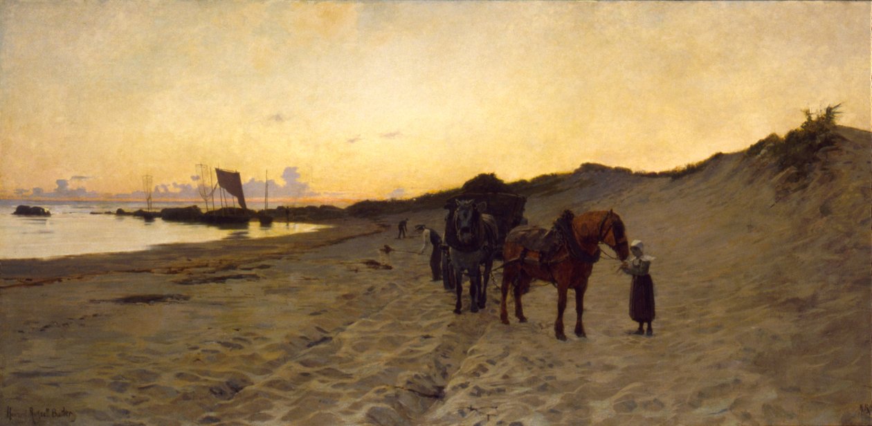 Os coletores de algas marinhas, 1886. de Howard Russell Butler