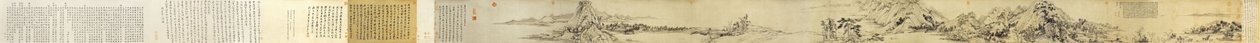 Morando nas Montanhas Fuchun (O Pergaminho Mestre Wuyong) de Huang Gongwang