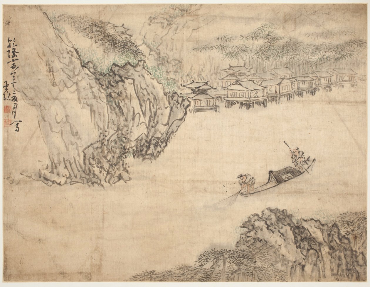 Paisagens e figuras: Paisagem de Huang Shen