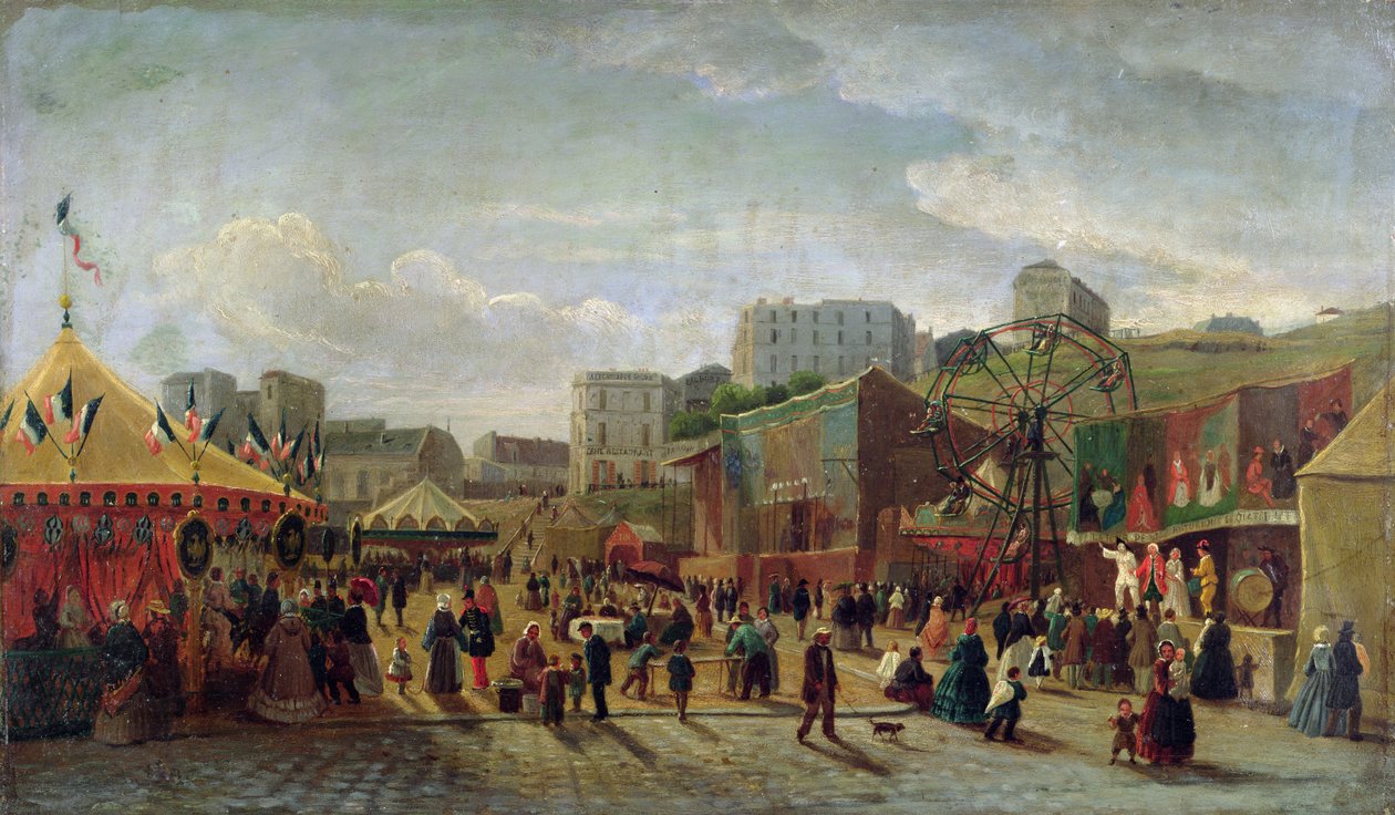 Uma feira, Place Saint-Pierre, Montmartre em 1861 de Hubert