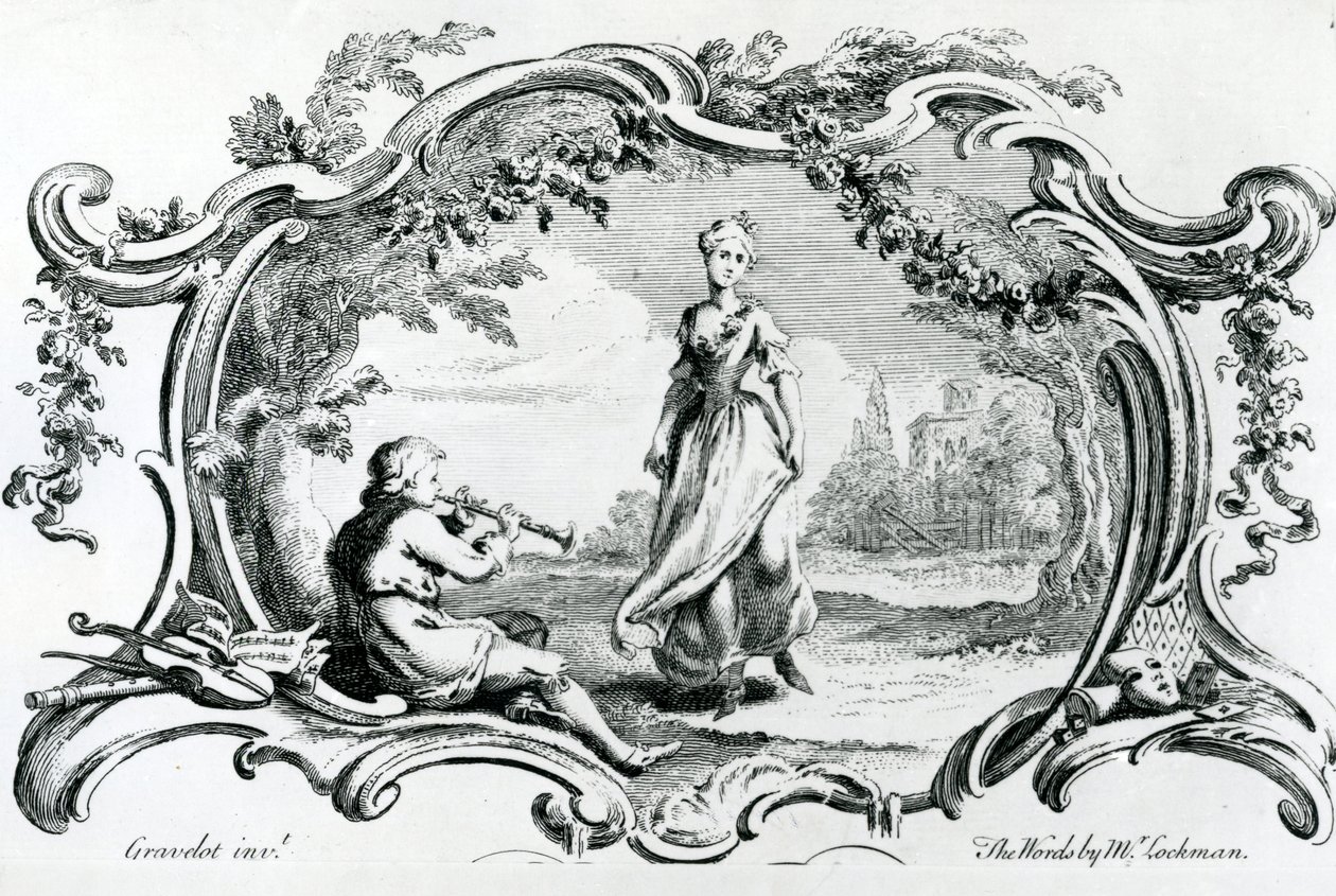 Flautista e Mulher de Hubert Francois Gravelot
