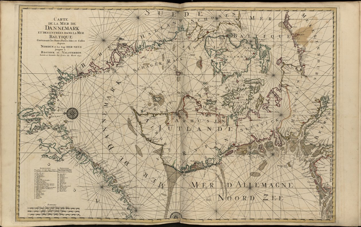 Mapa do Mar da Dinamarca de Hubert Jaillot
