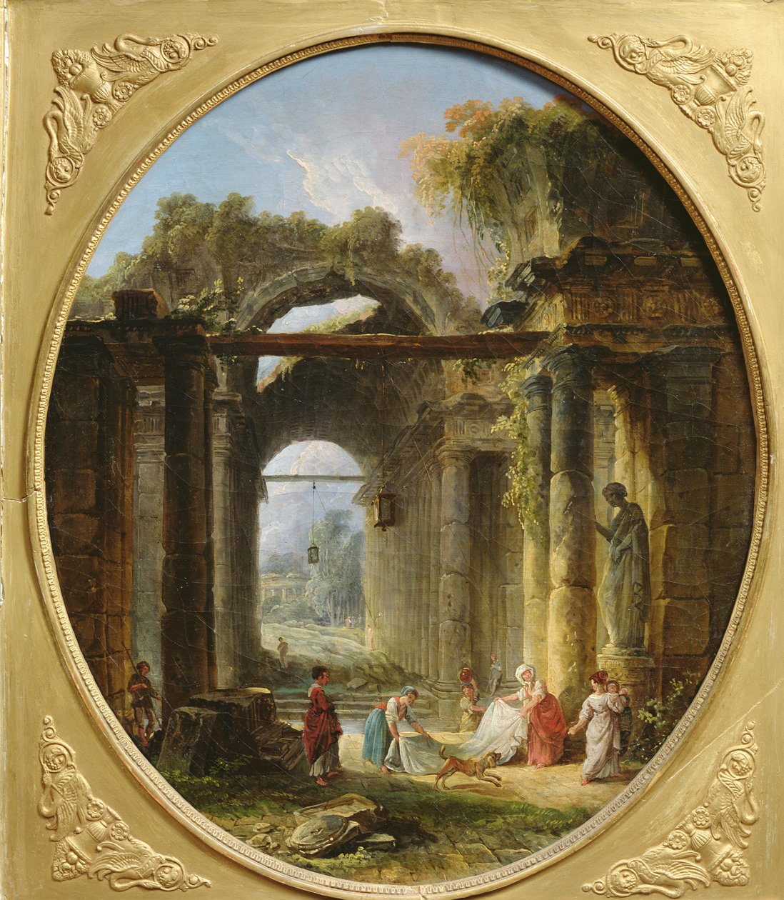 Ruínas Antigas em Roma de Hubert Robert