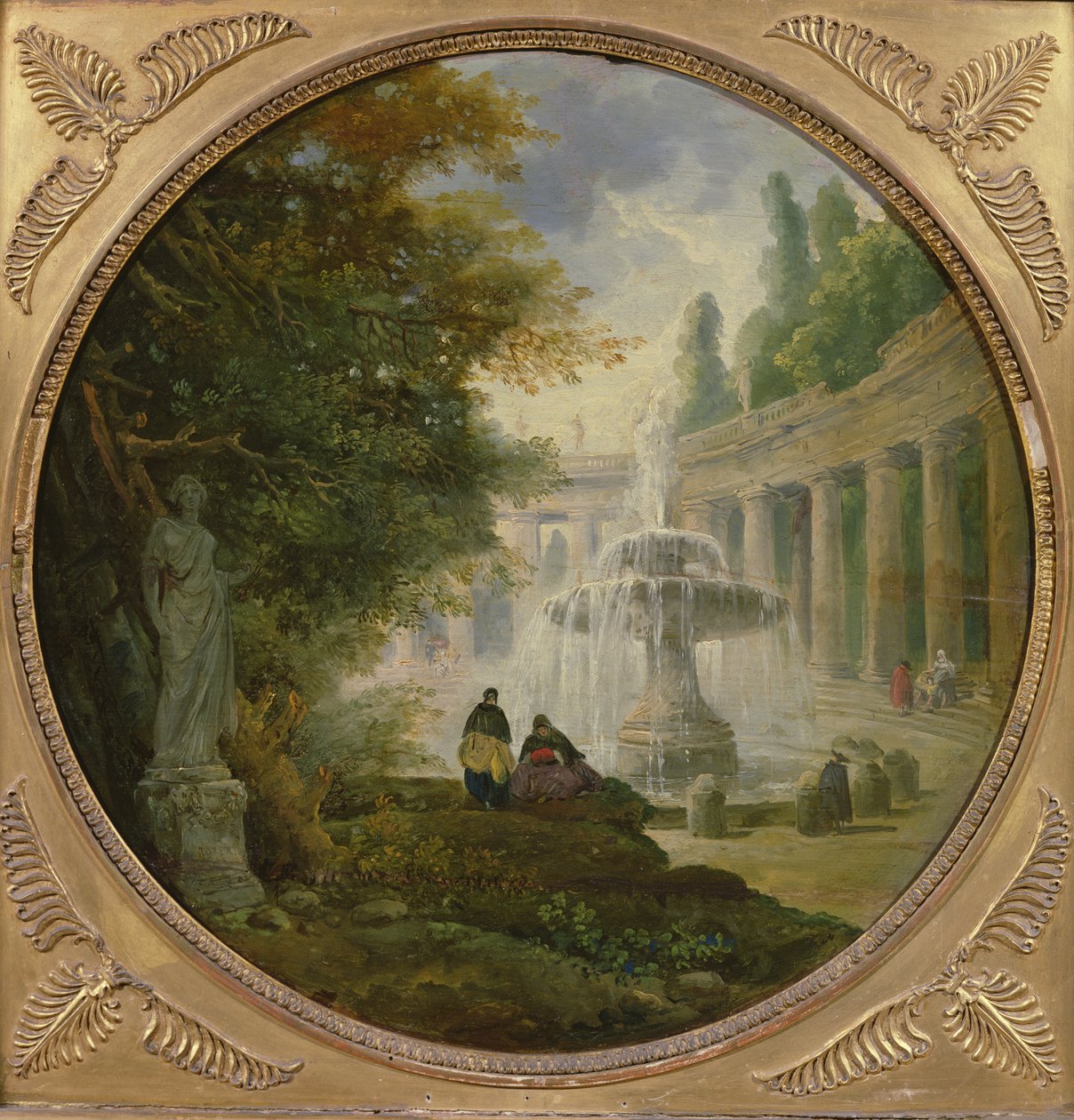 Fonte em um parque, c.1762-65 de Hubert Robert