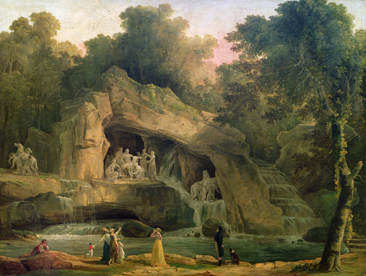 O bosque dos banhos de Apolo de Hubert Robert
