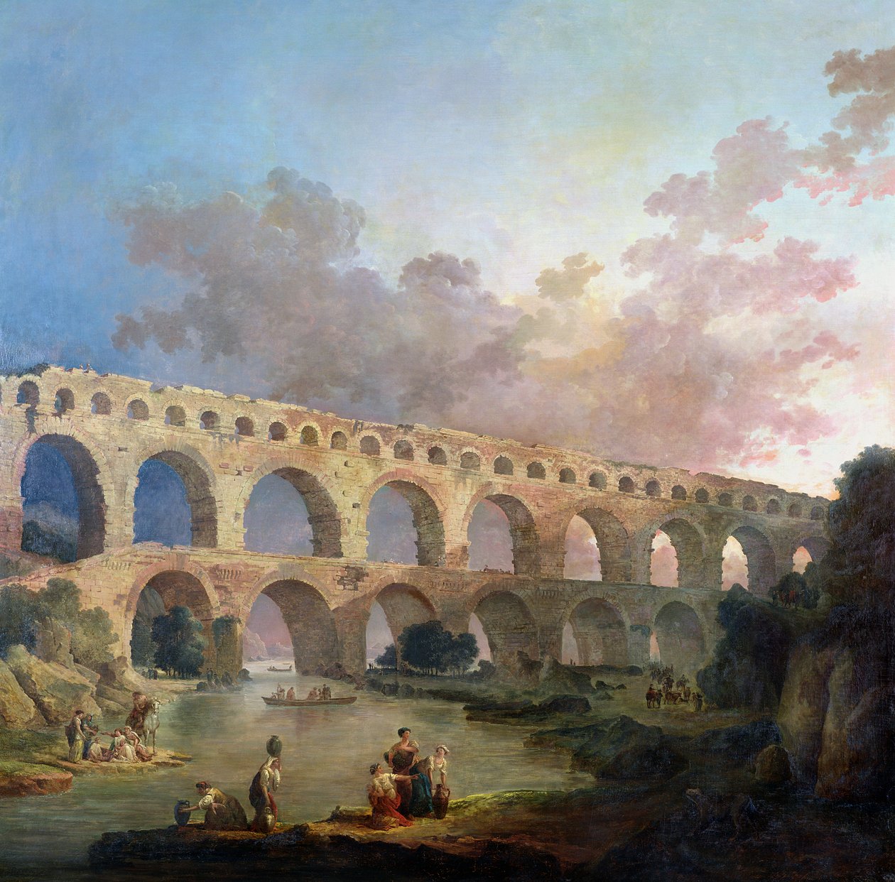 A Pont du Gard, Nimes, c.1786 de Hubert Robert