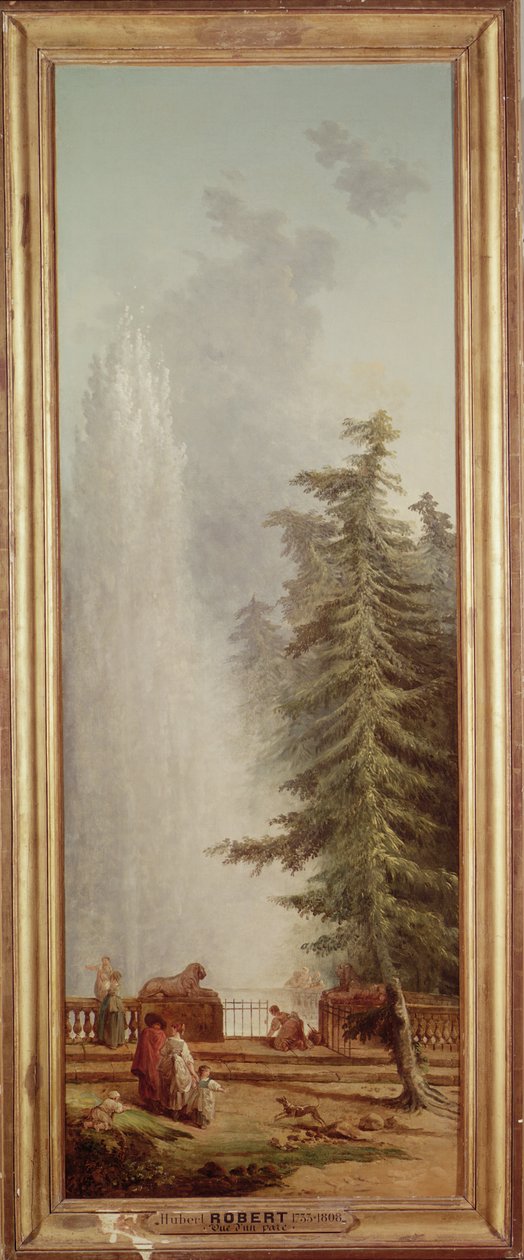 Vista de um parque, 1783 de Hubert Robert