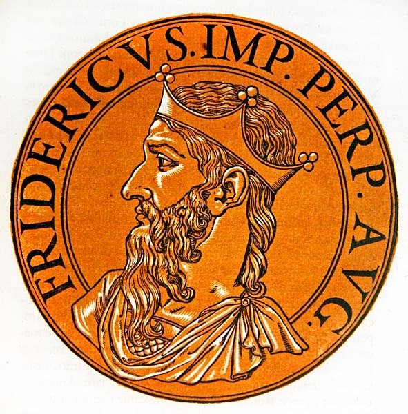 Retrato medalhão de Frederick I Barbarossa de Hubert (after) Goltzius