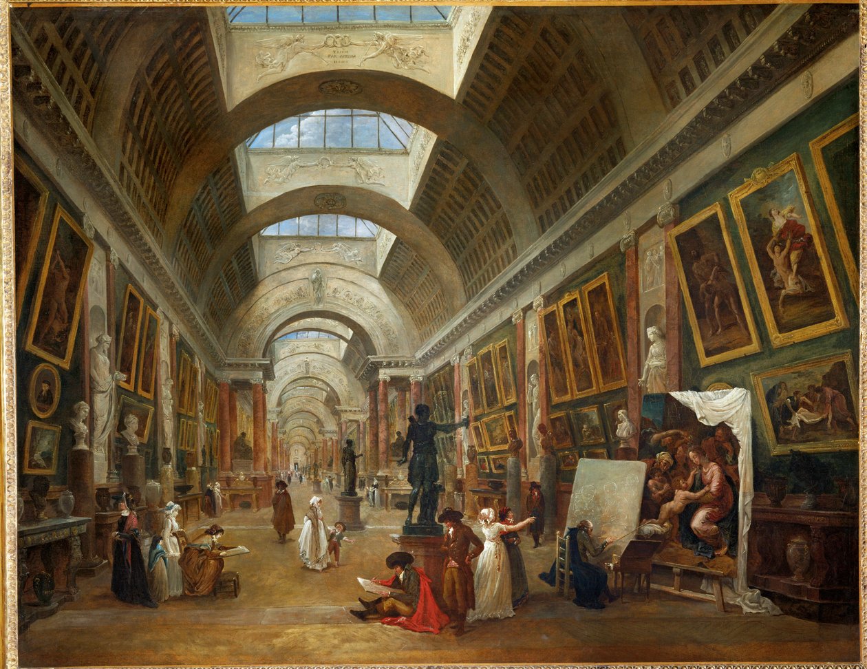 Projeto de renovação da Grande Galerie do Louvre ... de Hubert (circle of) Robert