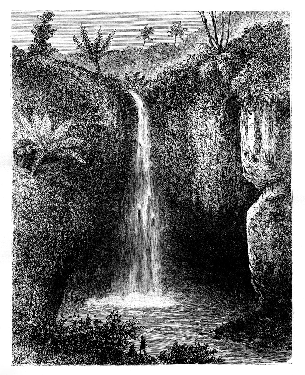 Queda do rio, Tondano, Indonésia, século XIX. de Hubert Clerget
