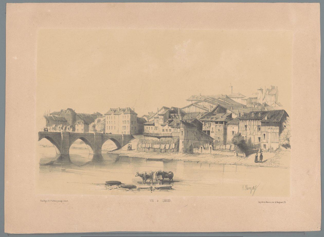 Vista de Limoges sobre o rio Vienne
Vue de Limoges (título sobre o objecto)
Fragmentos de paisagens (título da série)
Fragmentos de paisagens (título da série) de Hubert Clerget